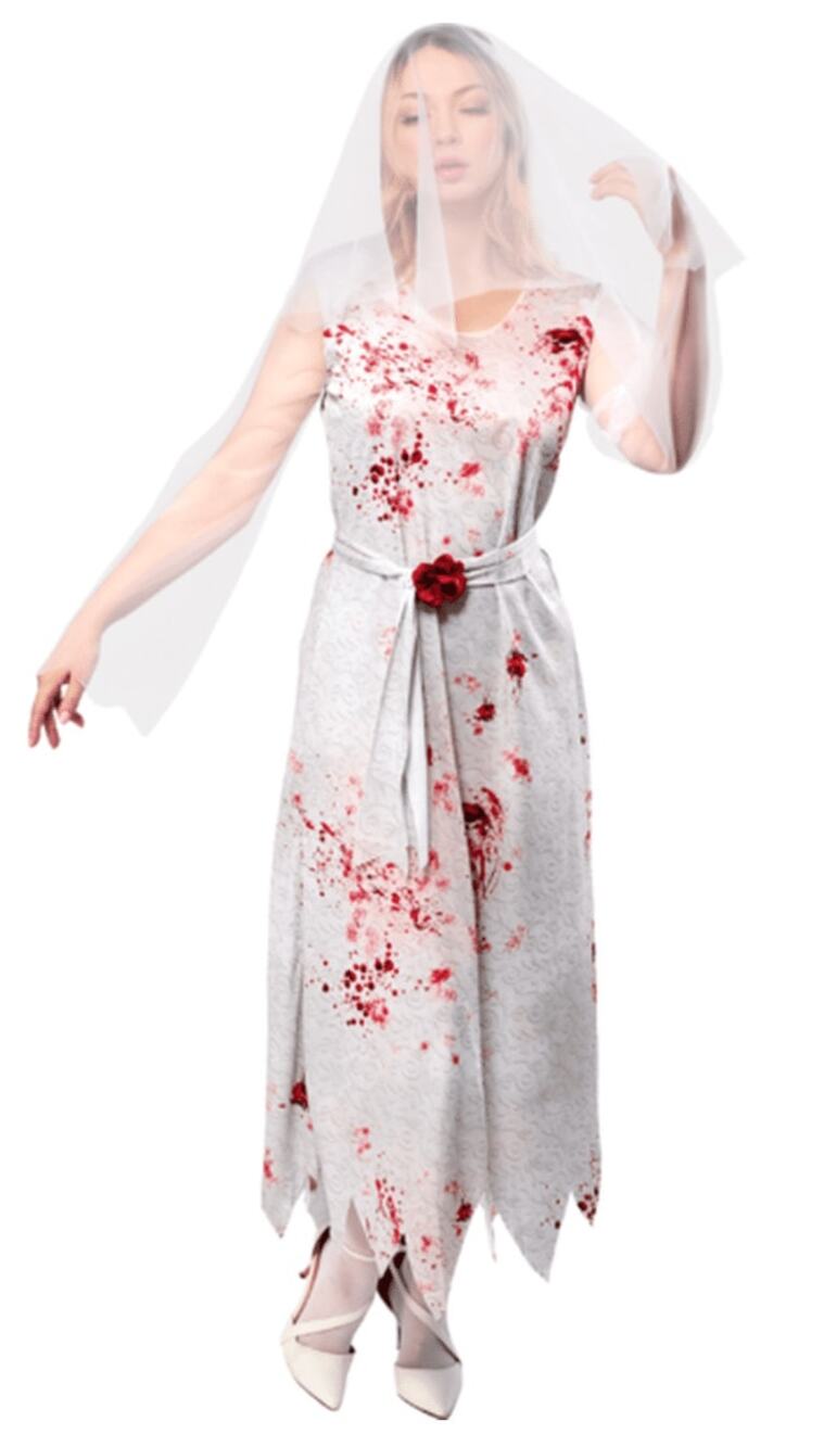 Ghost Bride Zombie Halloween Costume – Size Medium (8/10) - New